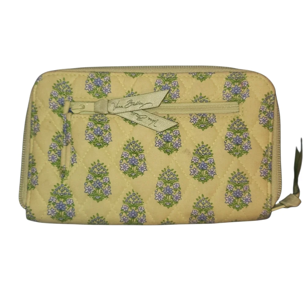 Vera Bradley Citrus Zip Around Wallet Yellow